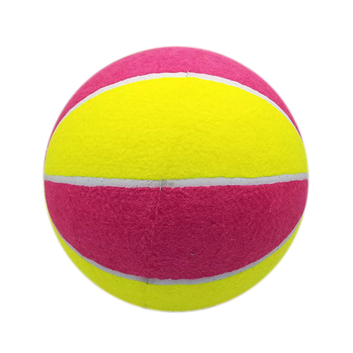 Basketball shaped inflated tennis ball