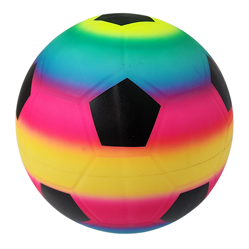 Rainbow PVC soccer ball